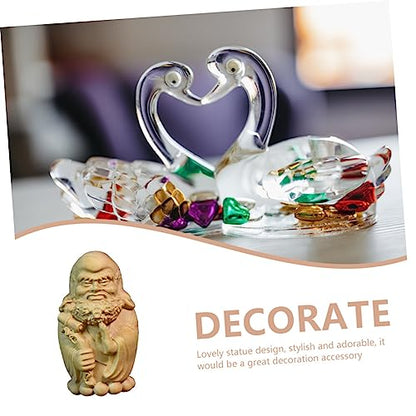 Hemobllo Wooden Buddha Statue Ornament Zen Decor Indoor Outdoor Home Office Decor