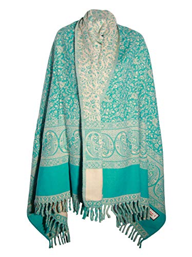 Tibet LUXURY HANDMADE SEA GREEN FASHION Scarf Yak Wool fortable scarf Shawl Blanket ole unisex Travel Wrap Meditation Soft gift for her