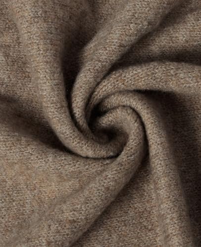 Women's Pashmina Shawl Wraps for Evening Dresses Wedding Bridal Open Front Poncho Cape Soft Large Scarf - color: Khaki