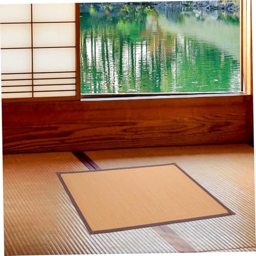 VOSAREA Woven Meditation Cushion Tatami Floor Mat for Cooling Comfortable Sitting Natural Sturdy Design for Yoga and Relaxation