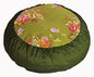 Meditation Cushion Zafu Pillow Japanese Kimono Silk Peony - color: Peony
