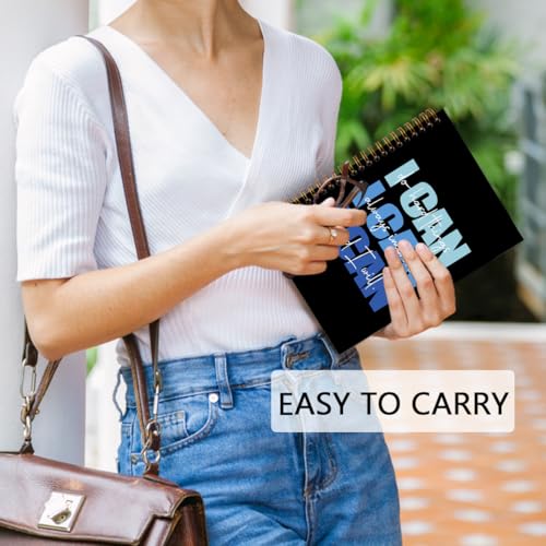 I Can Do Hard Things Inspirational Spiral Notebook, Blue and Black Journaling Notebooks, Affirmation Spiral Journal for Girls Women Men, Positive Office School Supplies Gifts, 5.5x8.3 In - color: i can