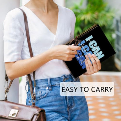 I Can Do Hard Things Inspirational Spiral Notebook, Blue and Black Journaling Notebooks, Affirmation Spiral Journal for Girls Women Men, Positive Office School Supplies Gifts, 5.5x8.3 In - color: i can