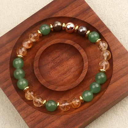 KSQS Healing Stone Bead Bracelet for Women, Natural Gemstones Balance Protection Bracelet, Spiritual Crystal Beads Bracelet Anxiety Relief with Meaning Card - style: Success