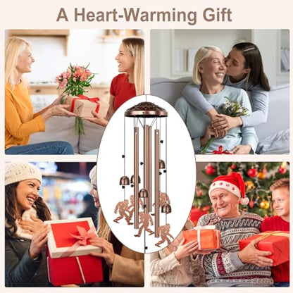 Retisee Bigfoot Solar Wind Chimes Outdoor Metal Sasquatch Gifts Solar Light for Holiday Lawn Porch Patio Garden Yard - style: Bigfoot