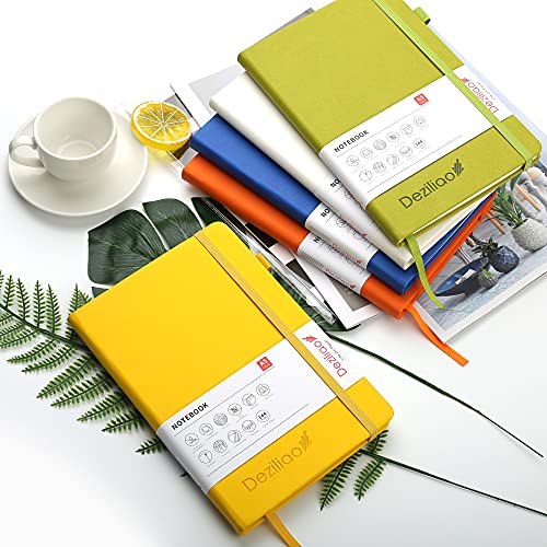 Lined Journal Notebooks with Pen Loop, Hardcover Notebook Journal for Work, 100Gsm Premium Thick Paper with Inner Pocket, Medium 5.7''''x8.4'''', ?Yellow, Ruled, 1 Pack - color: Yellow