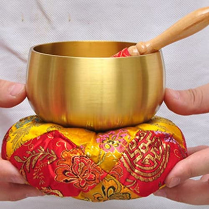 Brass Singing Bowls Meditation Sound Bowl Eight Auspicious Copper Chime Lotus Copper Chime Bowl Copper Crafts Ornaments，C - color: C