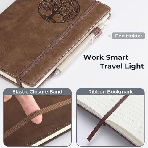 Lined Journal Notebook for Women & Men, Hardcover Leather Journals for Writing, Diary, Note Taking, Work & Travel, A5
