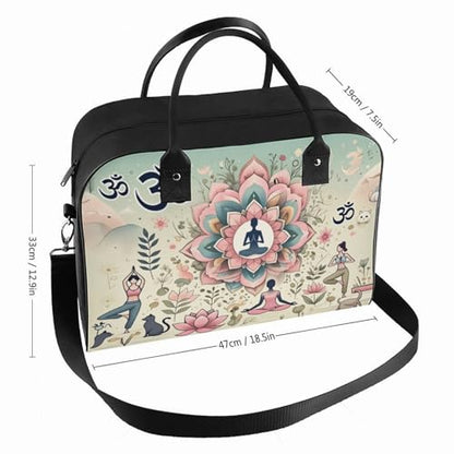 Large Capacity Travel Handbag with Zipper, Portable Nylon Crossbody Bag for Men Women Overnight Sports Gym Coastal | Portable