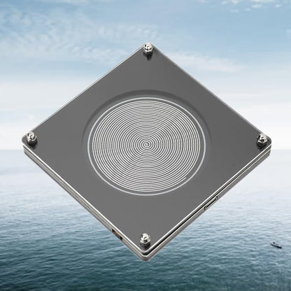 Portable 7.83Hz Resonances Generator with Ultra Low Frequency Pulse, ABS Silver Sleep Support Device for Relaxation & Focus, Model FM783
