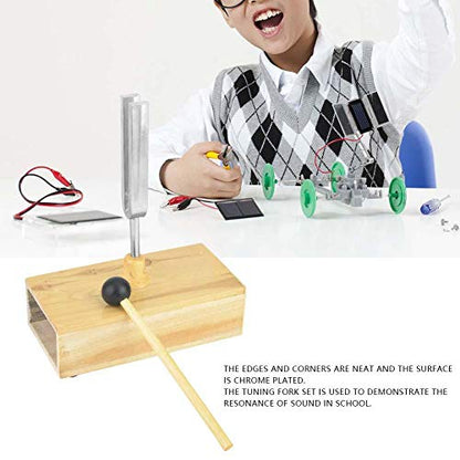 2pcs Tuning Fork 440Hz Vibration Wood Resonator Box Experimental Instrument Tuning Fork Knocker 6.5x16mm 0.3x0.6in