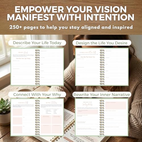 Manifestation Journal for Women | Guided 369 Method & Undated 90-Day Planner for Intentional Goal Setting - Sage Green - color: Sage Green