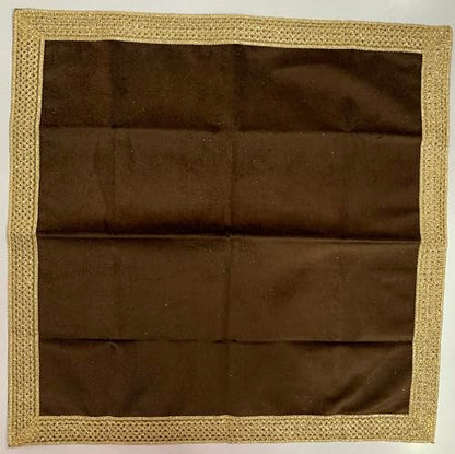 SMMS Spiritual Velvet Table Cloth Altar Tarot Spread (Brown, Small- 46cm*46cm/ 18inch*18inch) - color: Brown, size: Small- 46cm*46cm/ 18inch*18inch