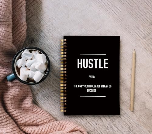 Hustle Definition Inspirational Notebook, Motivational Journal Gifts for Coworkers Women Men, Inspiring Work Spiral Notebooks 5.5x8.3 Inch - color: 21-explanation-notebook