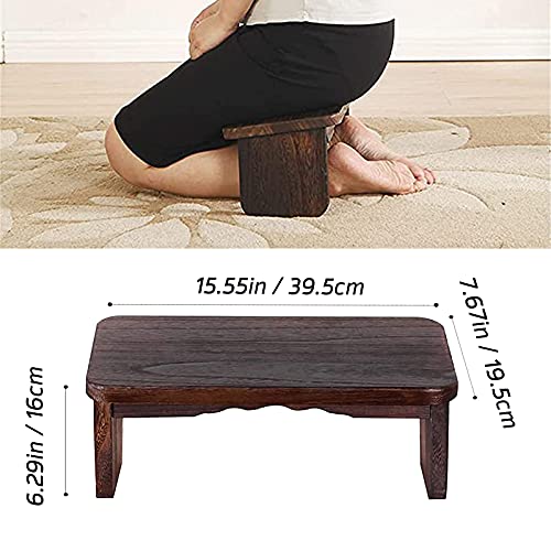 Corrosion Resistant Folding Meditation Bench, Contemporary Prayer Stool with Angled Legs for Extended Practice, for Yoga, Meditations, Prayer, Seiza, Kids