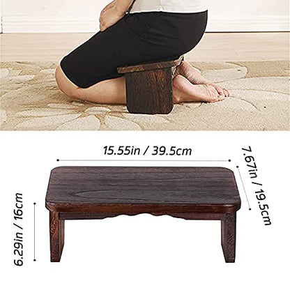 Corrosion Resistant Folding Meditation Bench, Contemporary Prayer Stool with Angled Legs for Extended Practice, for Yoga, Meditations, Prayer, Seiza, Kids
