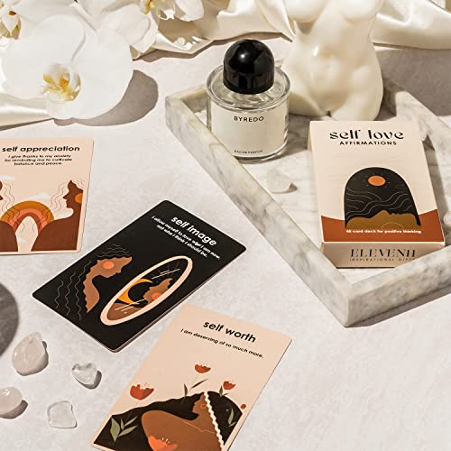 Travel Size Self Love Affirmation Cards, 30 Cards for Daily Mindfulness & Meditation, Hand-drawn Illustrations, Motivational, Self Care & Spiritual Gifts For Women & Teens