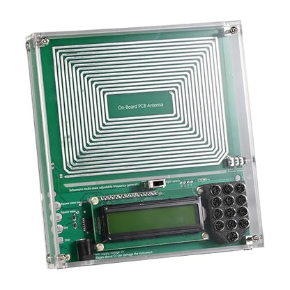 0.01Hz-20kHz Adjustable Schumann Resonance Generator, Schumann Sound Frequency Generator with Acrylic Case for Stress Relief, Relaxation, Sinusoidal&Square Wave, USB Powered, 5.9''*5.5''