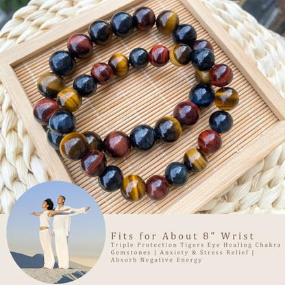 Single-pack of pure gemstone bracelets… - color: Mixed-Tiger-12