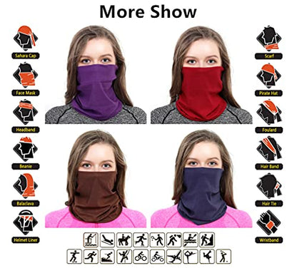 Headband Neck Gaiter Head Wrap Headwear Face Mask Magic Scarf Bandana for Men and Women - color: 6pc.solid Color Series.3