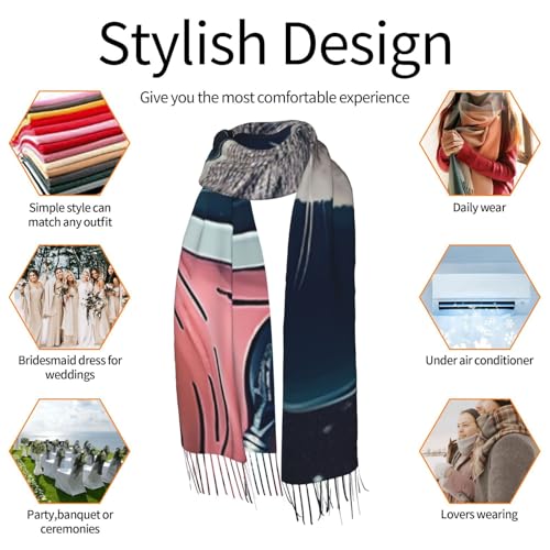 Astronaut Sitting in Yoga Chakra Scarf for Women Warm Soft Scarves Fashion Fringed Shawl Casual Tassel Blanket Scarf - color: Astronaut Cat Fish