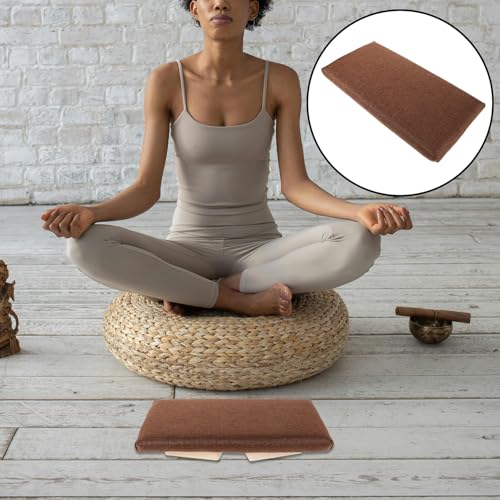 Meditation Bench Folding Wooden Stool for Prayer and Yoga with Ergonomic Slant Seat, Compact Auxiliary Chair for Seniors and Travel Use