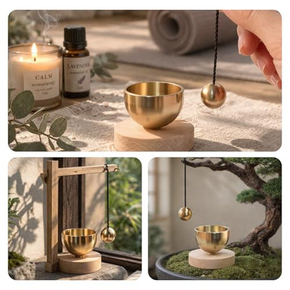 Mini Singing Bowl Set with Storage Bag - Creates Beautiful Sound Bowl with Clear and Pleasant Tones, Suitable for Yoga, Meditation, and Unique Presents