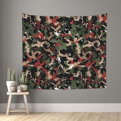 acvKGHW Camouflage Printed Indoor Decorative Wall Tapestry 60x51in - Soft Polyester Decorative Blanket for Home & Dorm Decor - color: Camouflage