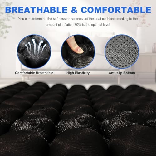 18" x 17" Sondur Travel Cushion Airplane Seat, Adjustable Portable Inflatable Seat Cushion for Air Travel, High Profile Travel Seat Cushions for Airplanes