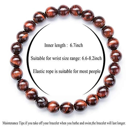Men Women 8mm Natural Stone Lava Rock Diffuser Bracelet Elastic Yoga Agate Beads Bracelet Bangle - color: Set 6