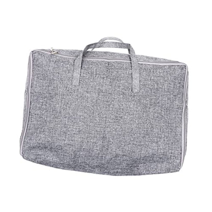 Large Capacity Cotton Linen Storage Bag for Clothing and Quilts Sturdy Travel Organizer for Outdoor Use Versatile Cloth Storage Solution