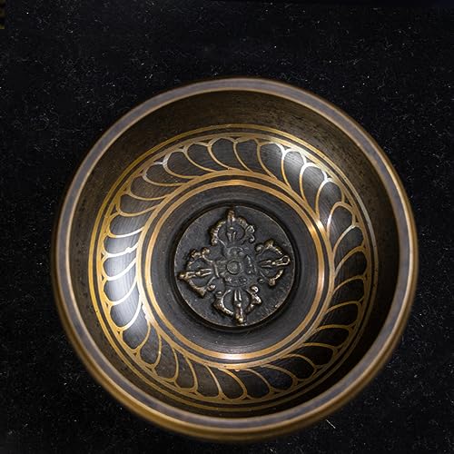 3pc 11.5cm Handmade Buddha Sound Black Bowl Yoga Meditation Singing Bowl Home Decor Ornaments