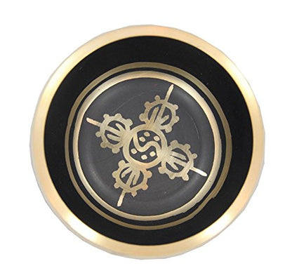 Tiebtan Yoga Meditation 8 Lucky Symbols Singing Bowl / Silk Cushion / Rosewood Mallet Set