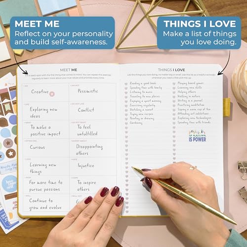 Clever Fox Happiness Notebook – Daily Positivity Journal for Women with Prompts & Positive Quotes – Affirmation & Self Esteem Gifts (Amber Yellow) - color: Amber Yellow