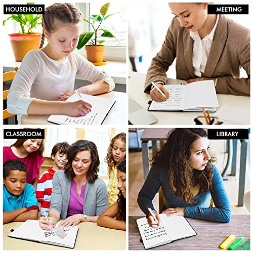 feela 3 Pack Notebooks Journals Bulk with 3 Black Pens, A5 Hardcover Notebook Classic Ruled Lined Journal Set with Pen Holder for Work Business Journaling Note Taking, 120 GSM, 5.1”x8.3”, Black - color: 3 Pack black