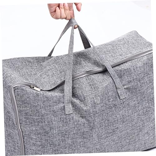 Large Capacity Cotton Linen Storage Bag for Clothing and Quilts Sturdy Travel Organizer for Outdoor Use Versatile Cloth Storage Solution