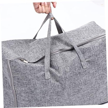 Large Capacity Cotton Linen Storage Bag for Clothing and Quilts Sturdy Travel Organizer for Outdoor Use Versatile Cloth Storage Solution