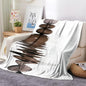 Fleece Blanket Twin 60"x80" Pebble Meditation Throw Blankets for Couch Bed Cozy Soft Warm Lightweight Sofa Blanket, Fleece Blanket Decorative Flannel Blanket