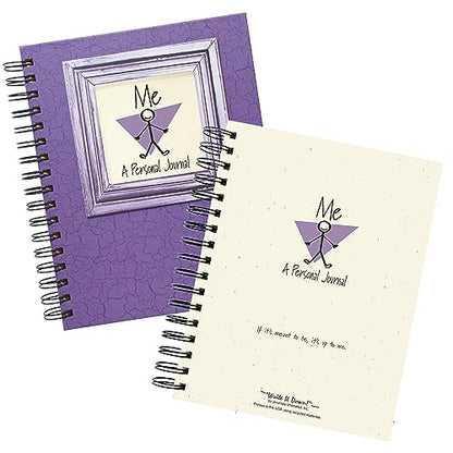 Write it Down series by Journals Unlimited, Guided Journal, Me, A Personal Journal, Full-size 7.5"x 9", Purple Hard Cover, Made in USA