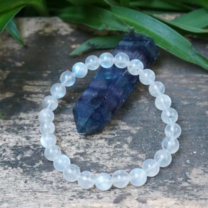 Single-pack of pure gemstone bracelets… - color: Blue-Moon-6MM