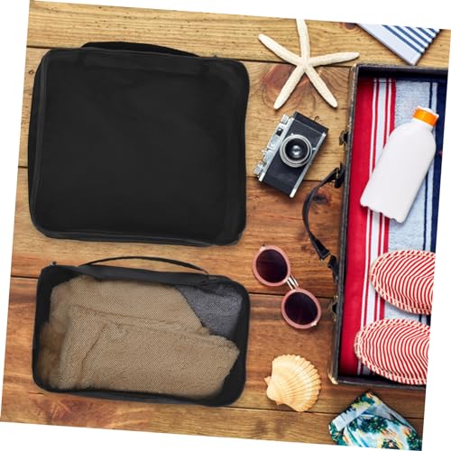 FOMIYES Closet Organizer Bag Set 6pcs Storage Bag Window Fabric Storage Bin for Blankets Clothes Luggage