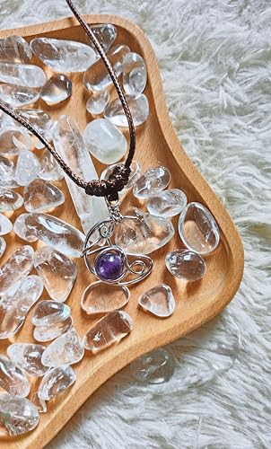 Crystal Pendant Necklaces Healing love Women's Men's choker Obsidian Tiger eye White Crystal Black Gold waterproof dainty Charm stackable statement Cute Stone necklace Unisex - style: Crystal pendant Amethyst Moon