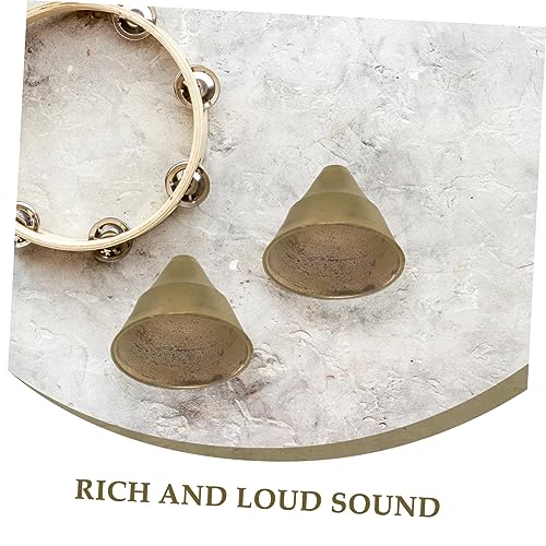 2pcs Copper Meditation Bells Ethnic Style Tingsha Bells for Relaxation and Ceremonies Percussion Instruments Rich Sound