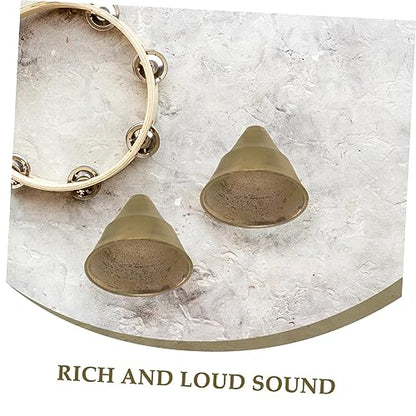 2pcs Copper Meditation Bells Ethnic Style Tingsha Bells for Relaxation and Ceremonies Percussion Instruments Rich Sound