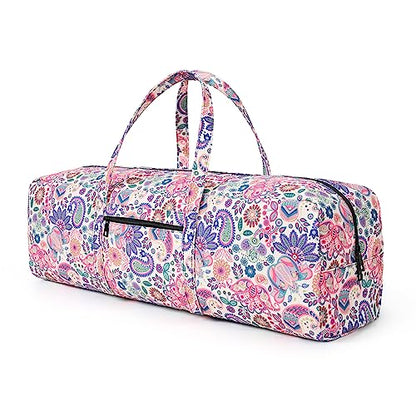 | Yoga Mat Bag | Large Yoga Mat Carrier with Wet Pocket | Yoga Gifts | Gym Tote Bag for Women - color: Pink