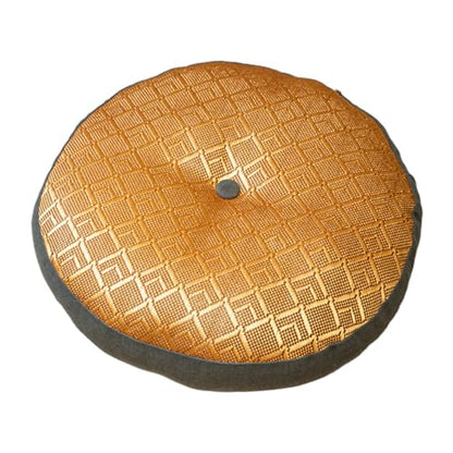Round Meditation Pillow for and Relaxation, Dark Gray Bottom