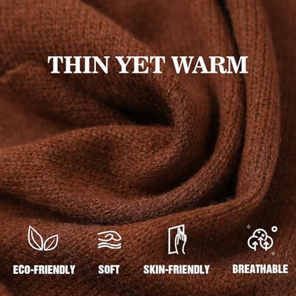 Cashmere Blend Shawl Wraps for Women,Cashmere Poncho Pashmina for Women Travel Scarf for All-Season with Gift Box - color: Coffee
