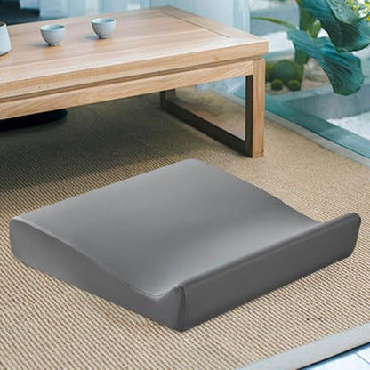 Meditation Cushion Comfortable Floor Pillow Versatile Yoga Props for Bedrooms Tea Ceremony Balcony Chatting Board Game, Gray Small