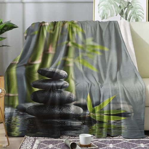 Zen Throw Blanket, Meditation Pattern Design Fleece Blanket for Bed Couch, Ultra Soft Plush Flannel, Zen Decor, Gifts, 50x70 - color: Dim Gray, size: Throw XL (50"x70")