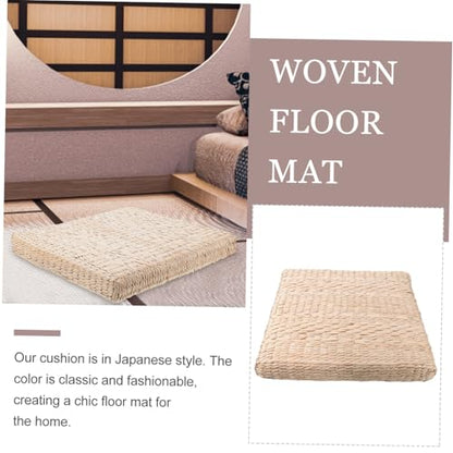 1pc Woven Meditation Mat Handmade Straw Cushion for Yoga Meditation and Home Decor Design Thickness and Easy to Care